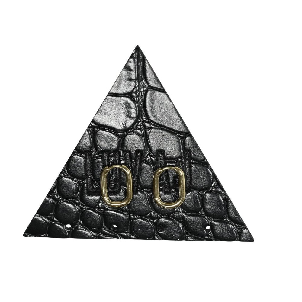 Luv AJ Chain Link Huggies in Gold